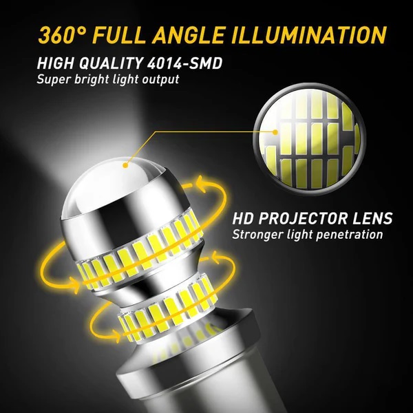 auxito 2600lm 1156 led bulbs ba15s p21w 7506 led light bulbs for backup reverse light bulb tail light 6000k white 13291284955229_x600