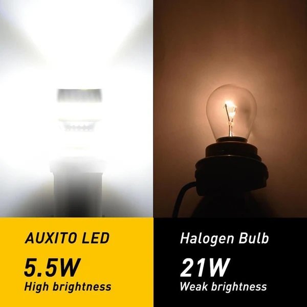 auxito 2600lm 1156 led bulbs ba15s p21w 7506 led light bulbs for backup reverse light bulb tail light 6000k white 31731893108888_x600
