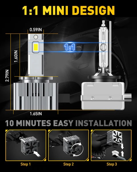 d3s d3r led headlight bulbs 120w 24000lm high low beam xenon hid replacement lights 40079041691892_x600