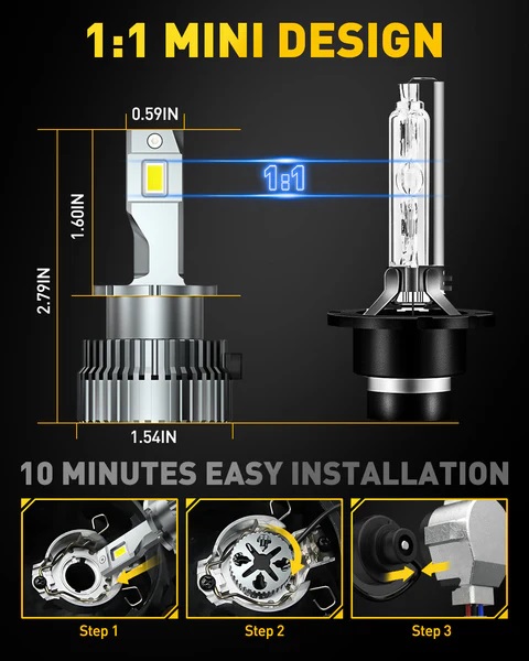 d4s led headlight bulbs d4r 120w 24000lm high low beam xenon hid replacement lights 40377709396212_x600